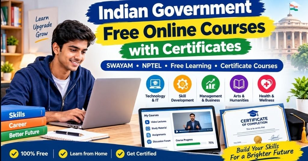 indian government free online courses with certificates