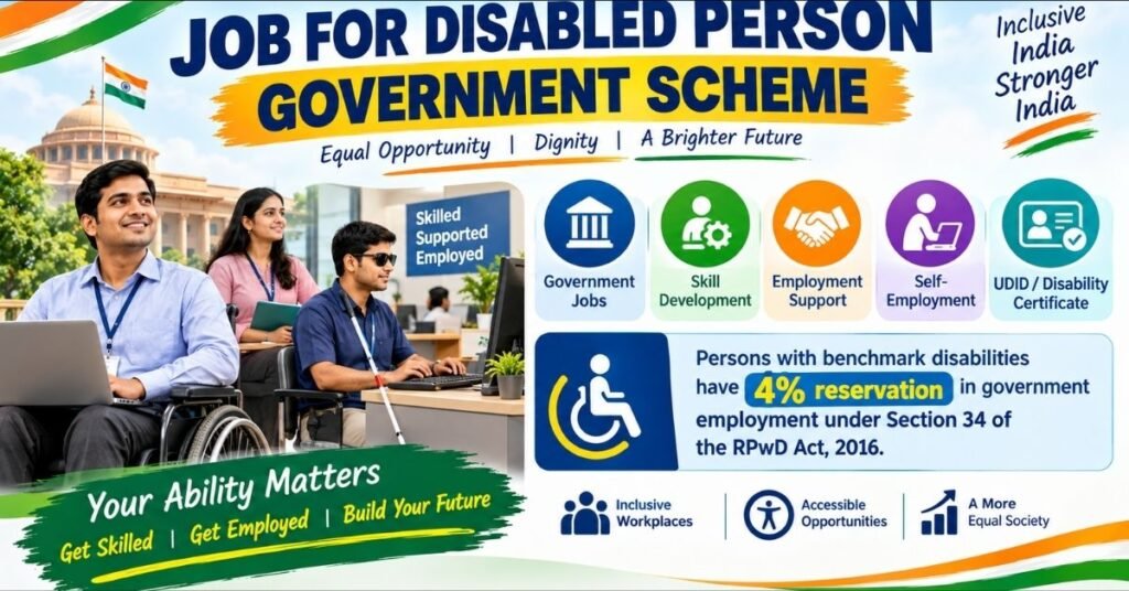 job for disabled person government scheme